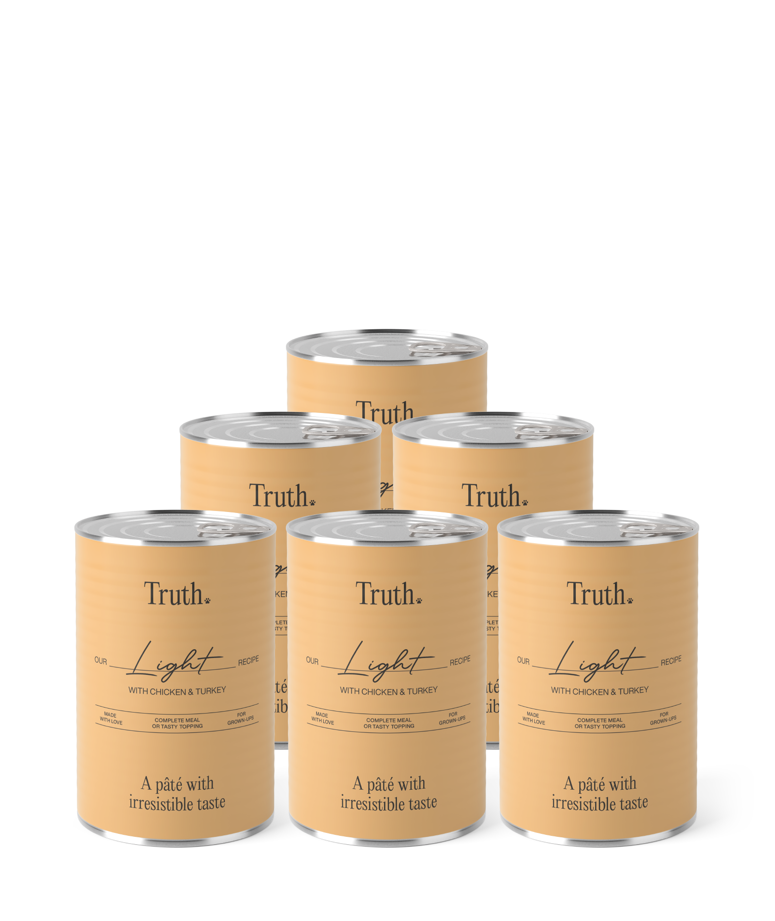 TRUTH PETS LIGHT CHICKEN & TURKEY PÂTÉ, 400G x 6